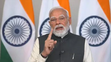 ब्लूमबर्ग न्यू इकोनॉमी फोरम में भारत की आर्थिक प्रगति और वैश्विक भूमिका पर संबोधन देते प्रधानमंत्री नरेंद्र मोदी।