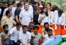 राहुल गांधी की तस्वीर और दिल्ली में 1 नवंबर को होने वाली INDIA ब्लॉक की रैली से जुड़ा पोस्टर।