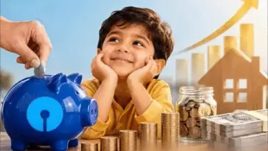 SBI हर घर लखपति योजना में बच्चे के नाम पर RD निवेश और मासिक बचत का प्रतीकात्मक चित्र।
