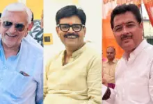 अमेठी में भाजपा की सदस्यता ग्रहण करते राकेश प्रताप सिंह, अभय सिंह और विनोद चतुर्वेदी।