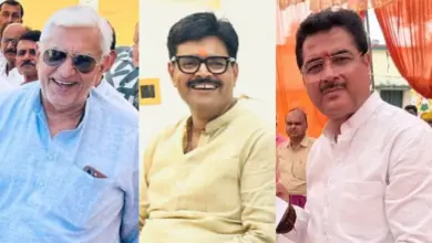अमेठी में भाजपा की सदस्यता ग्रहण करते राकेश प्रताप सिंह, अभय सिंह और विनोद चतुर्वेदी।